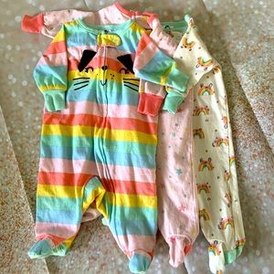 Lot of Gerber sleeper set for girls Newborn